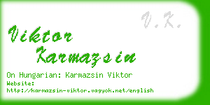 viktor karmazsin business card